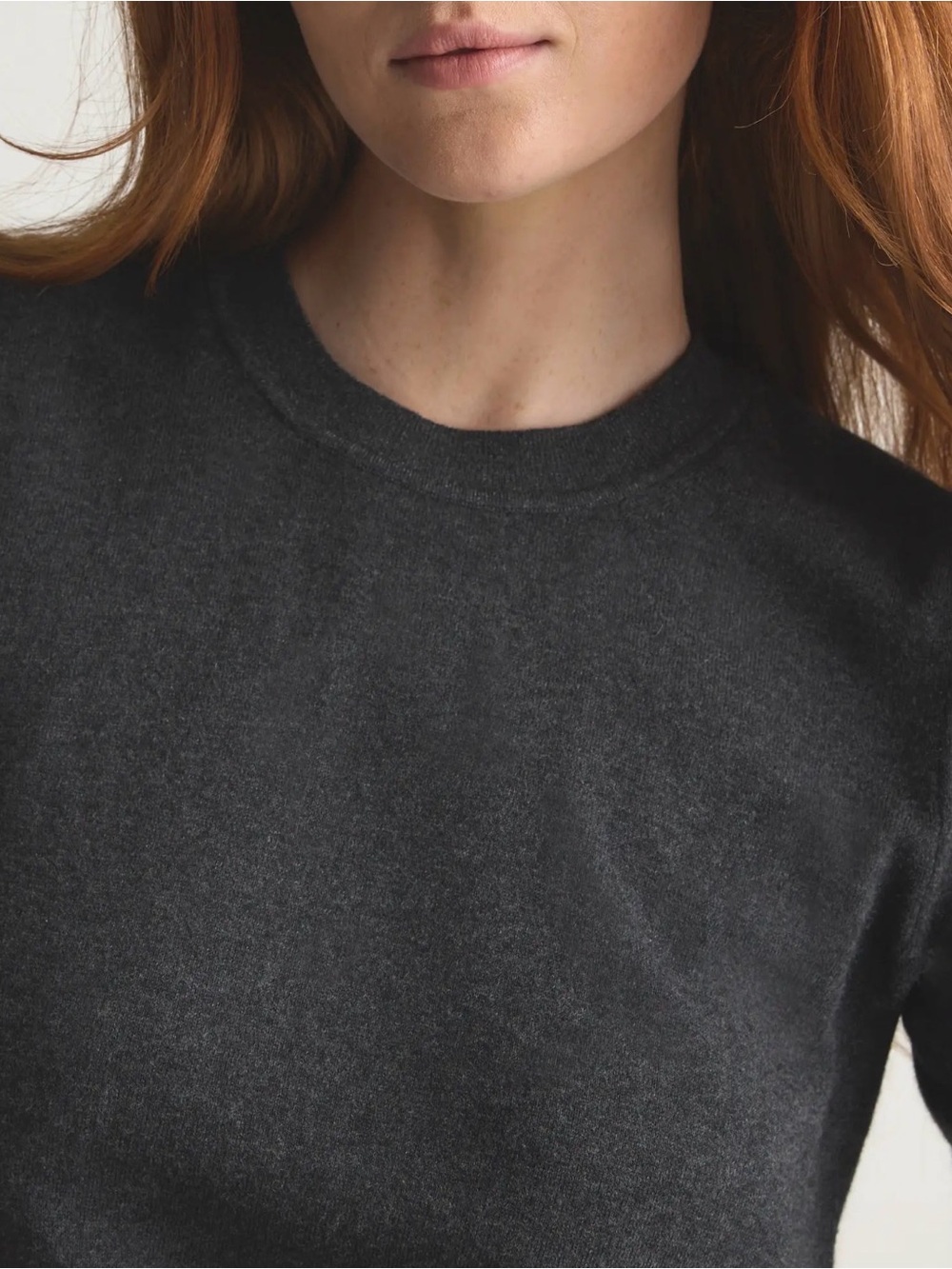 Quince Lightweight Cotton Cashmere Crew Sweater NWT